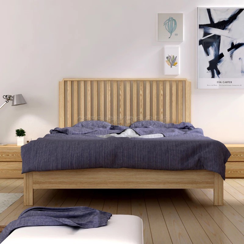 Perona Solid Oak Wood Bed Frame