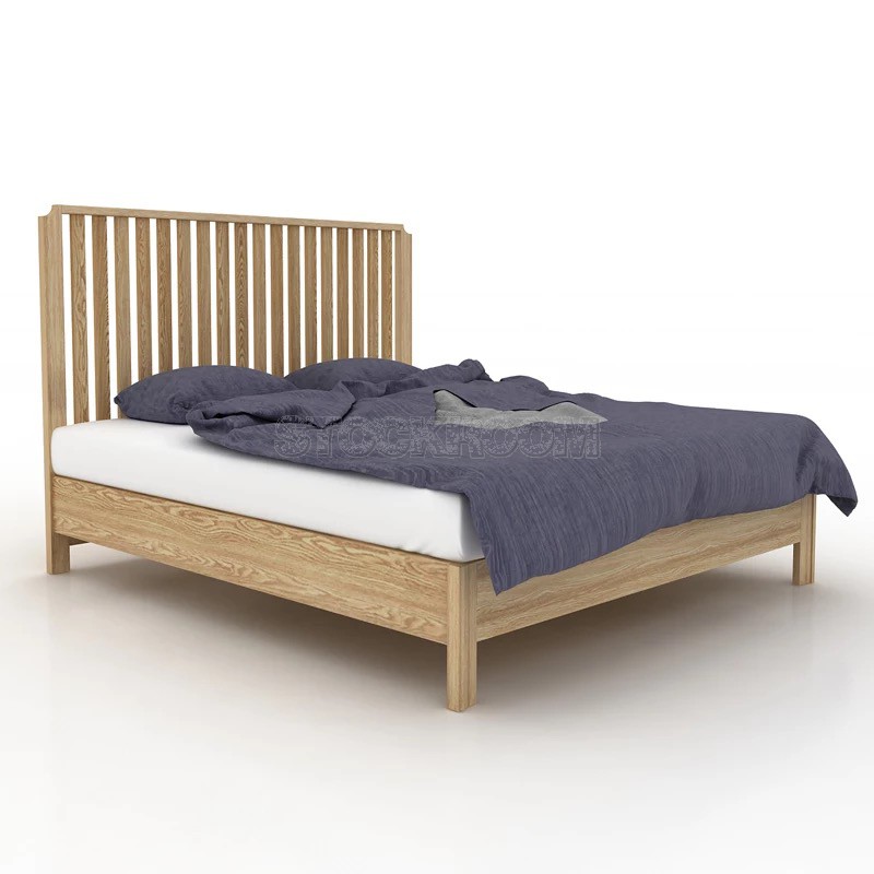 Perona Solid Oak Wood Bed Frame