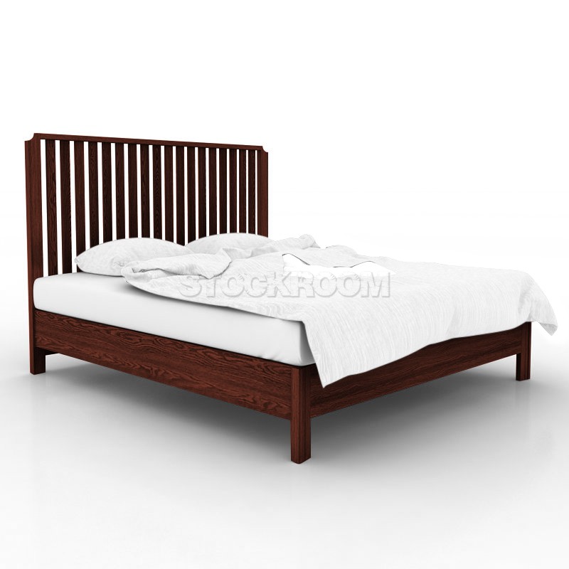 Perona Solid Oak Wood Bed Frame