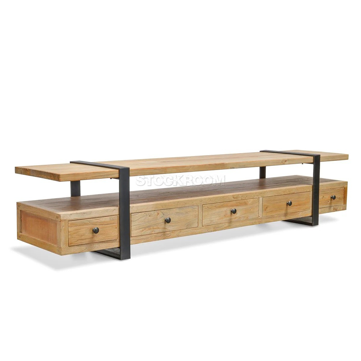 Phoenix Vintage Industrial Style Solid Wood Loft TV Unit / Sideboard