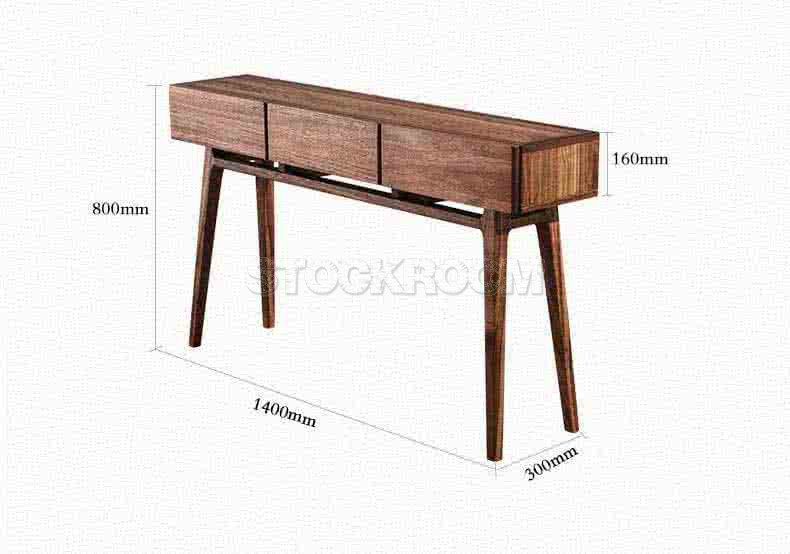 Toulon Solid Oak Wood Console Table