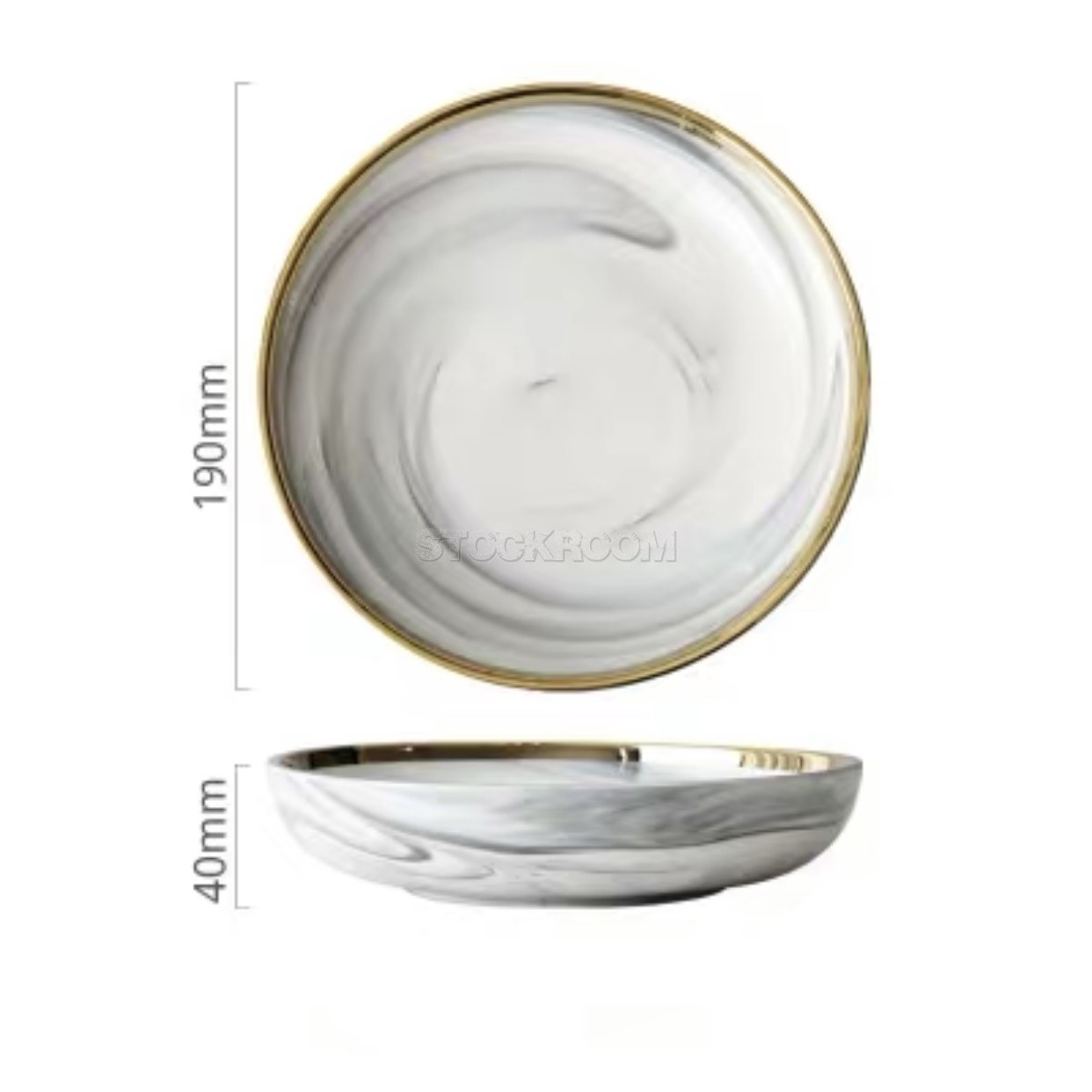 Plate with Marble Pattern