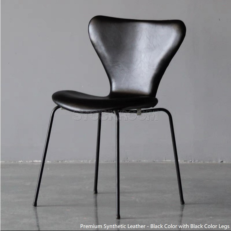 Arne Jacobsen Series 7 Style Upholstered Dining Chair - Stackable Chair 