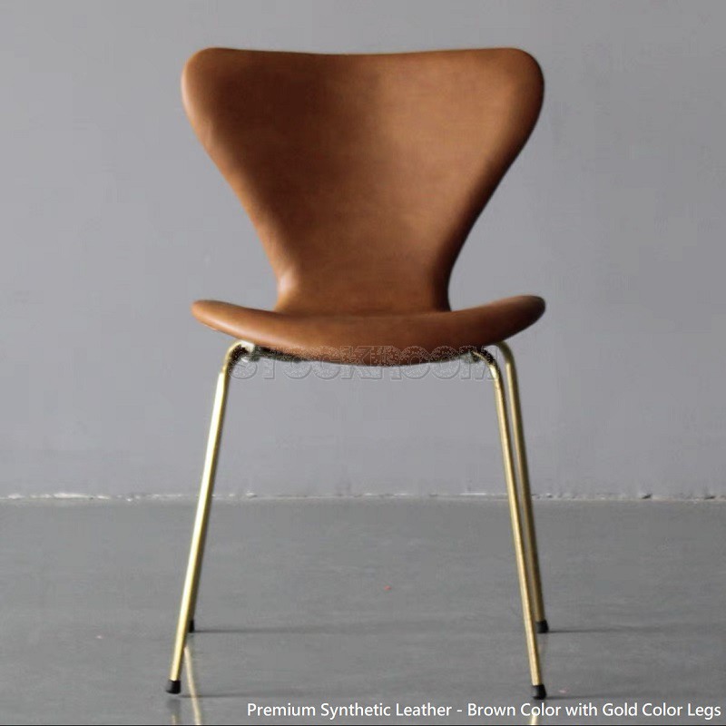 Arne Jacobsen Series 7 Style Upholstered Dining Chair - Stackable Chair 