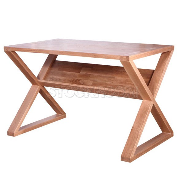 Purua Small White Oak Desk