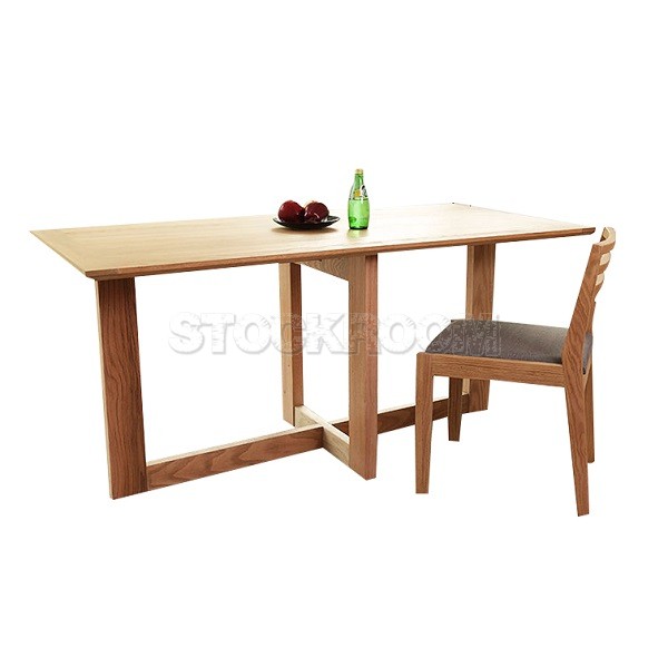 Quadpod Solid Oak Wood Dining Table