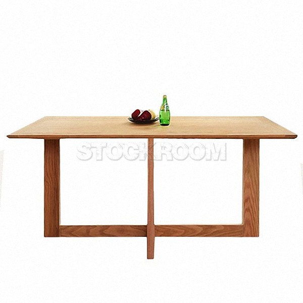 Quadpod Solid Oak Wood Dining Table