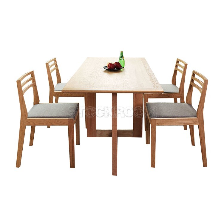 Quadpod Solid Oak Wood Dining Table