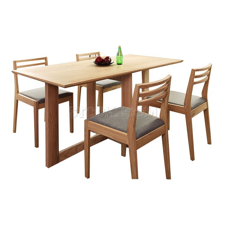 Quadpod Solid Oak Wood Dining Table