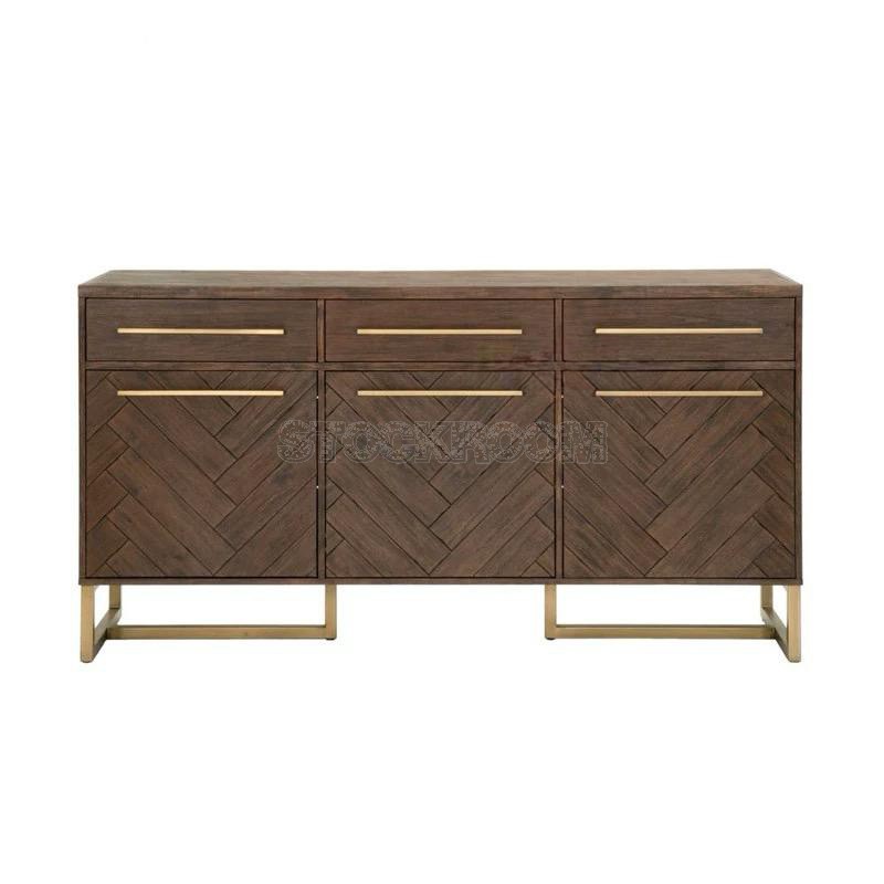 Riley Industrial Style Solid Wood Sideboard