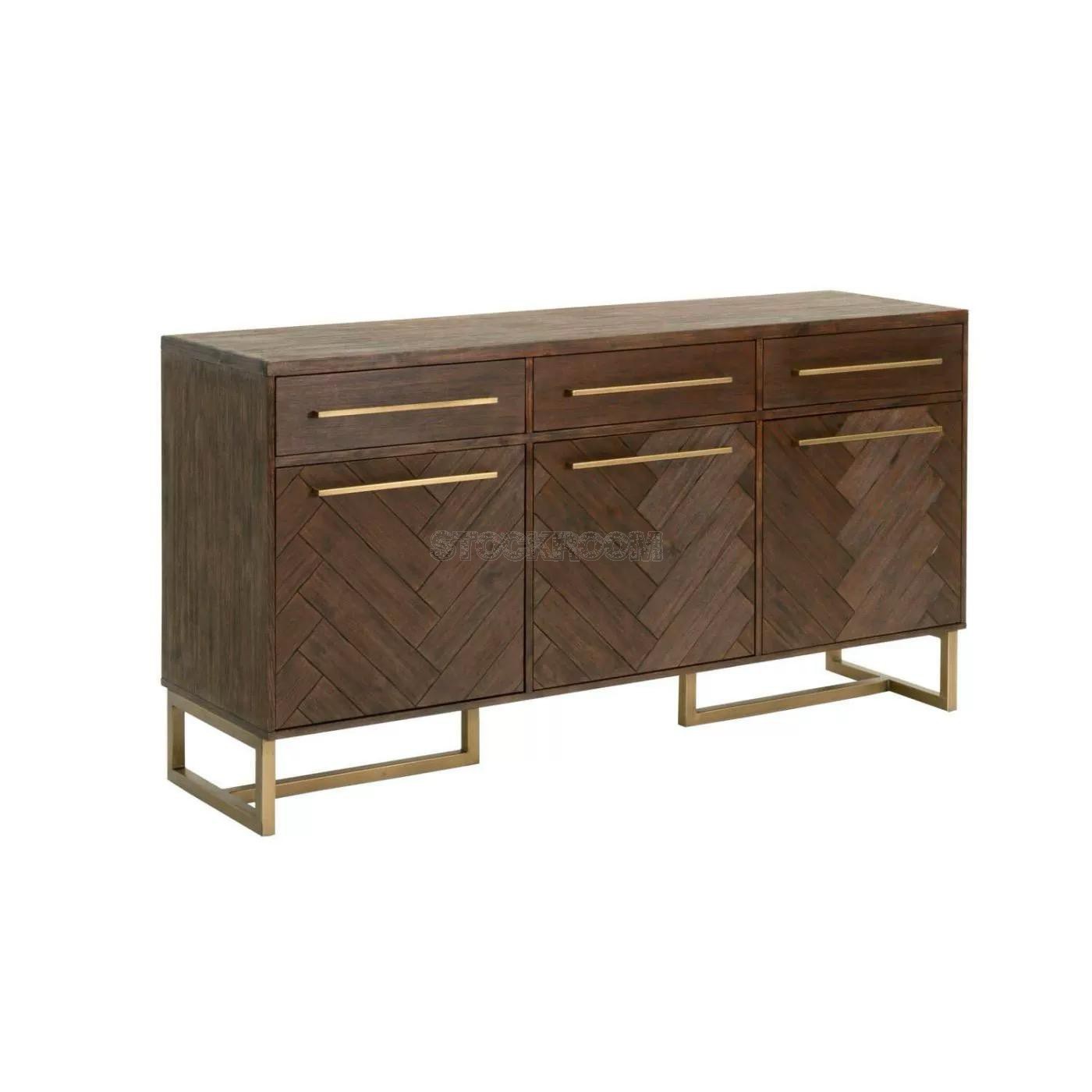 Riley Industrial Style Solid Wood Sideboard