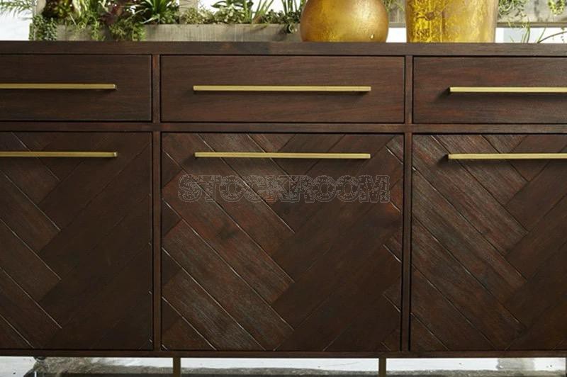 Riley Industrial Style Solid Wood Sideboard