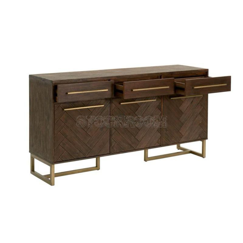 Riley Industrial Style Solid Wood Sideboard