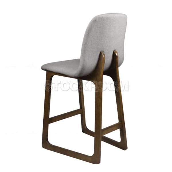 Renne Fabric Upholstered Wood Barstool