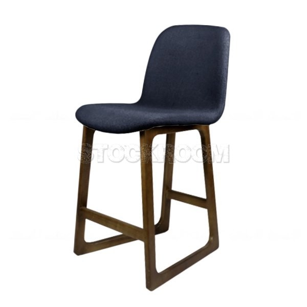 Renne Fabric Upholstered Wood Barstool