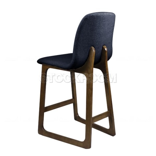 Renne Fabric Upholstered Wood Barstool