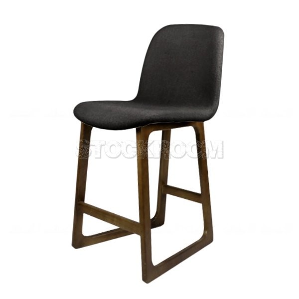 Renne Fabric Upholstered Wood Barstool