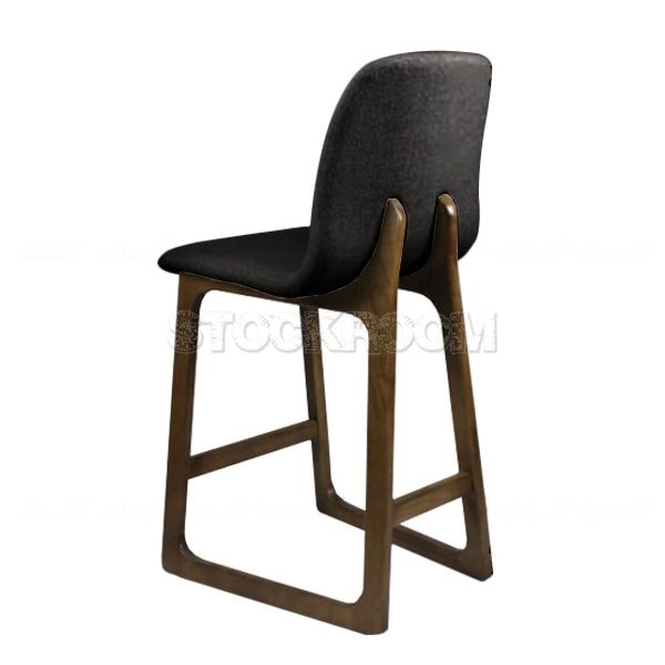 Renne Fabric Upholstered Wood Barstool