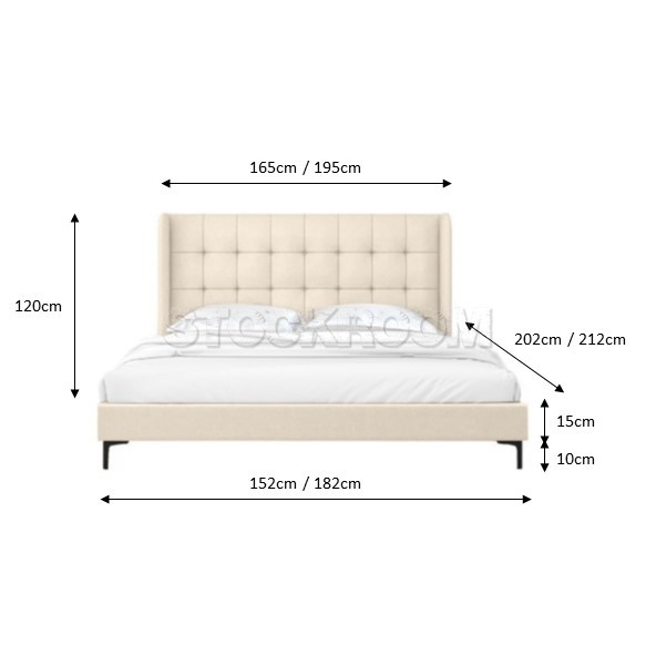 Rhianne Fabric Upholstered Bed Frame