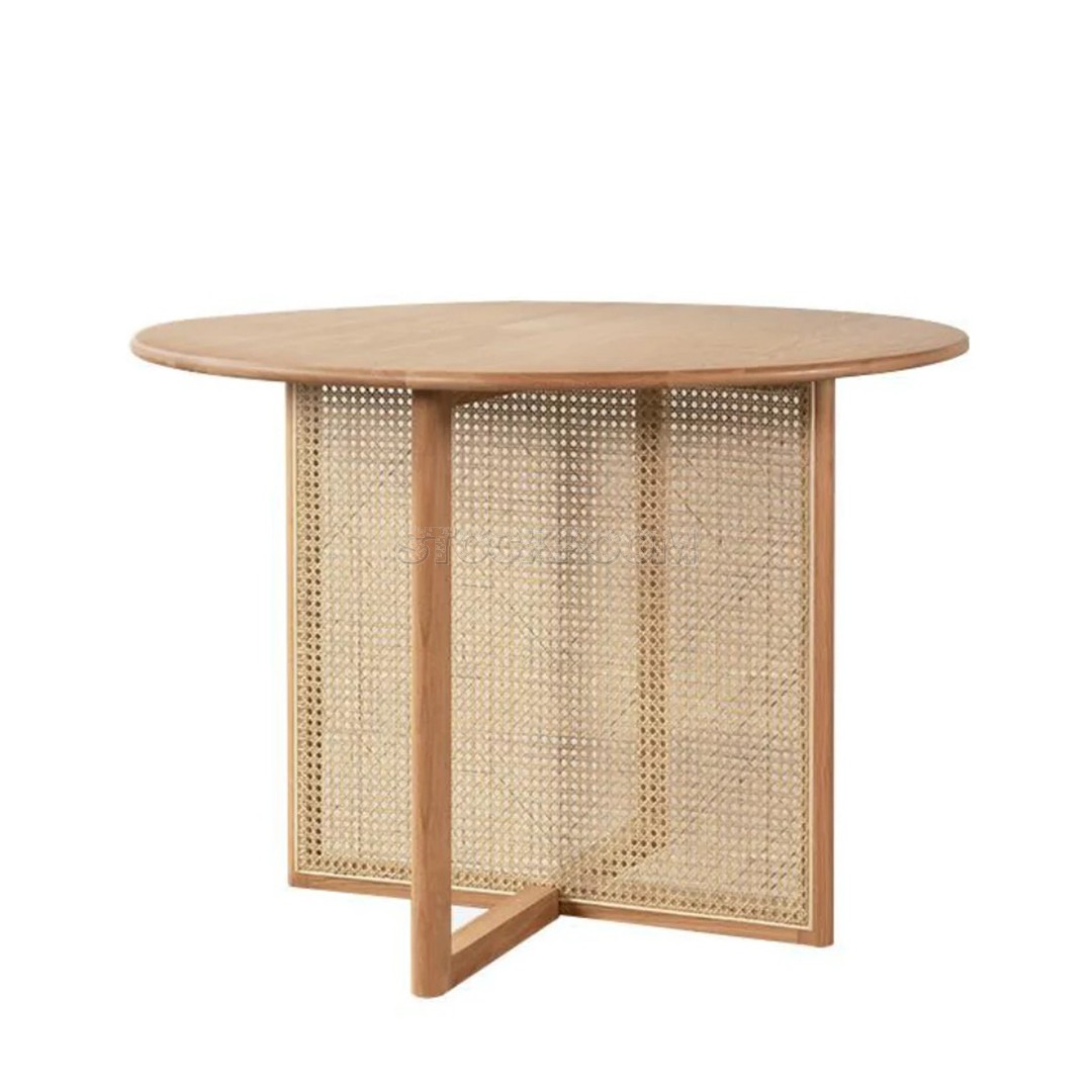 Rhonda Style Solid Oak Wood Dining Table