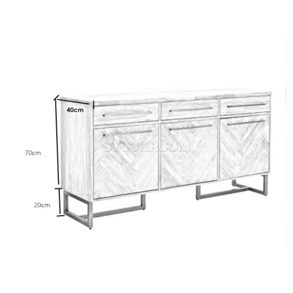 Riley Industrial Style Solid Wood Sideboard