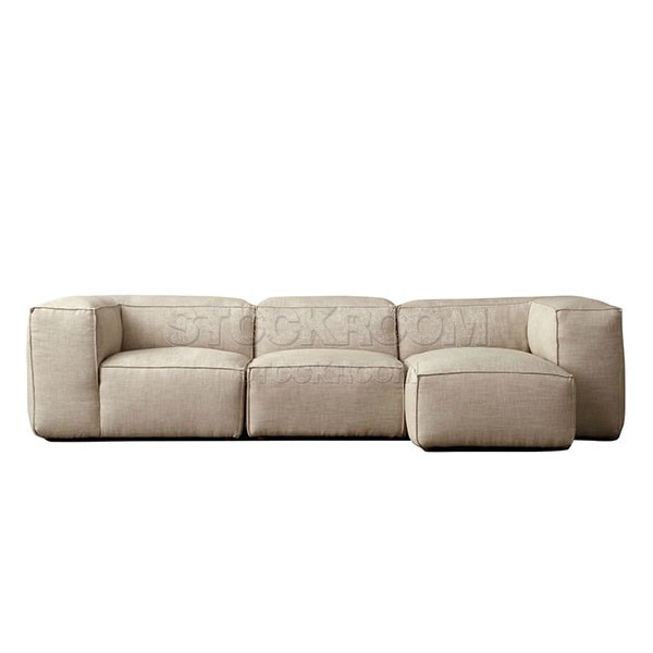 Romano Fabric Feather Down Sofa - L Shape / Sectional Sofa