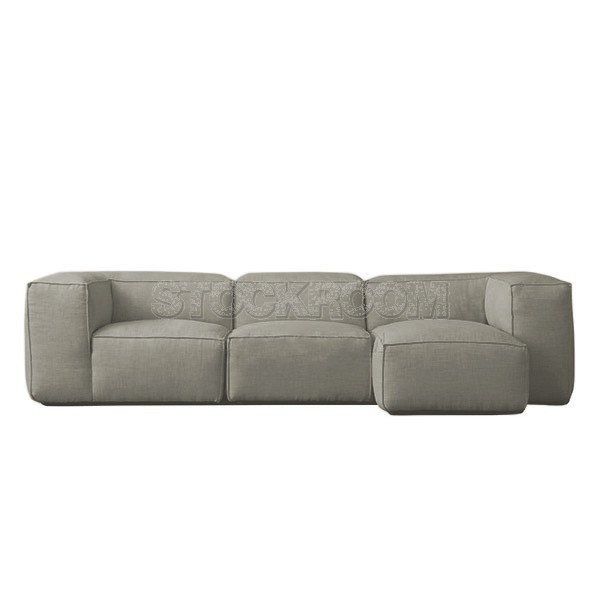 Romano Fabric Feather Down Sofa - L Shape / Sectional Sofa