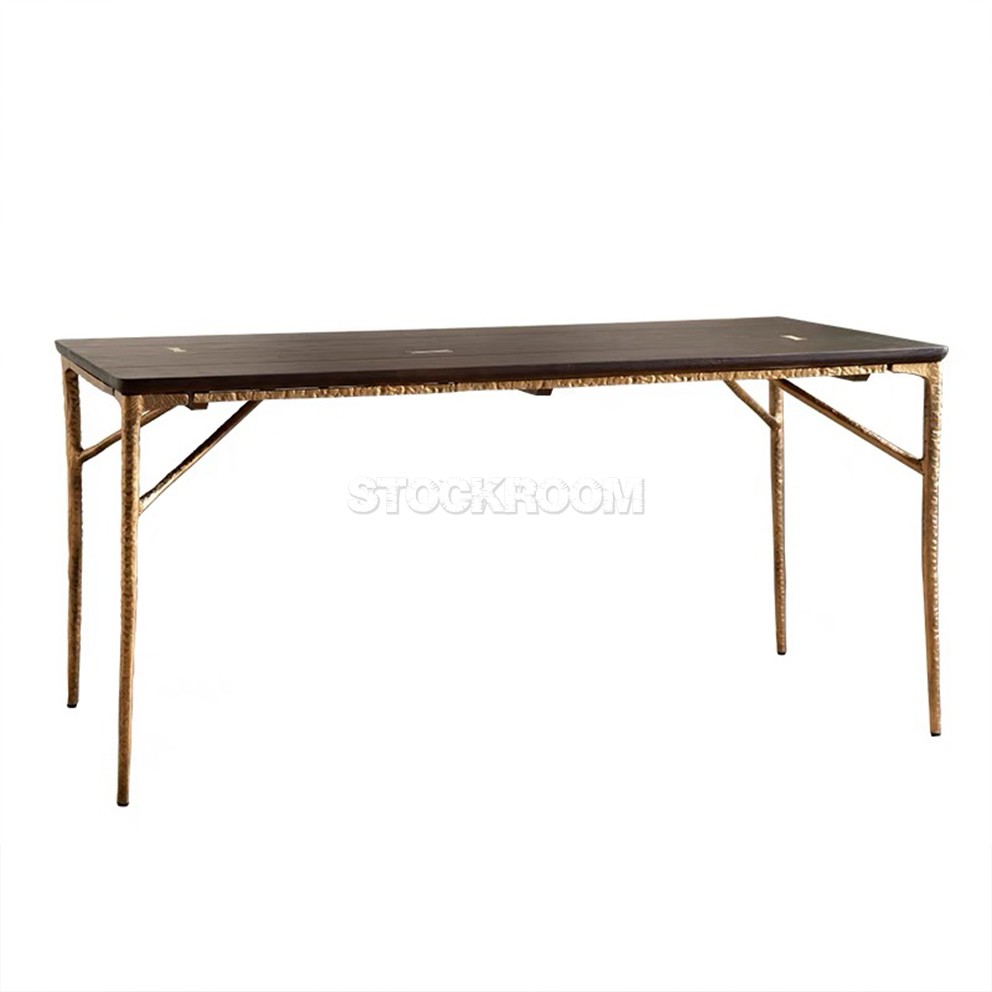 Nicolás Rustic Style Industrial Dining Table