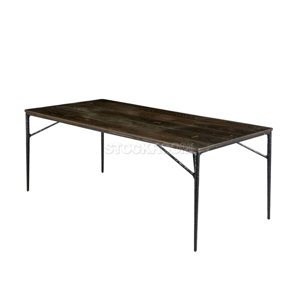 Nicolás Rustic Style Industrial Dining Table