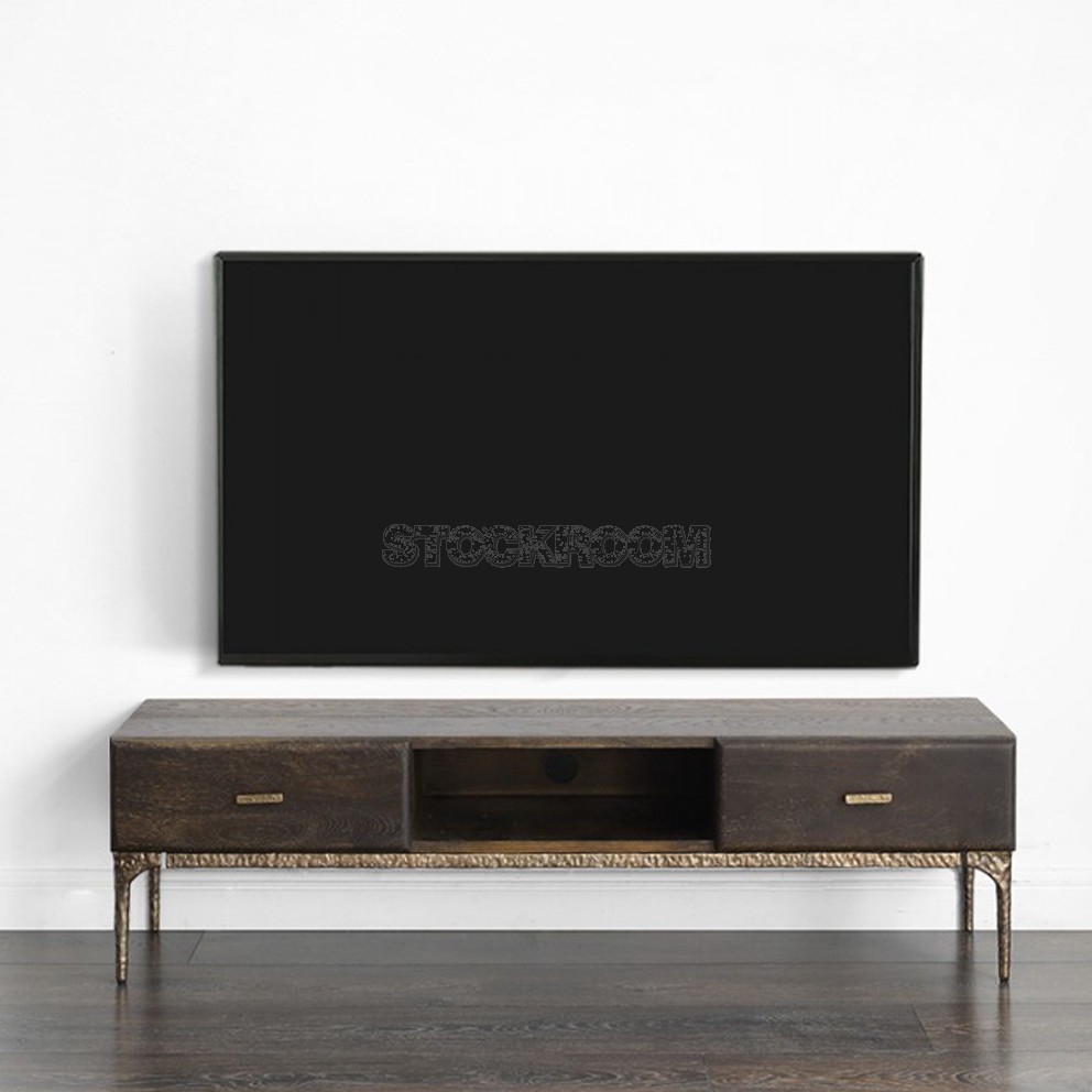 Nicolás Rustic Style Industrial TV Cabinet