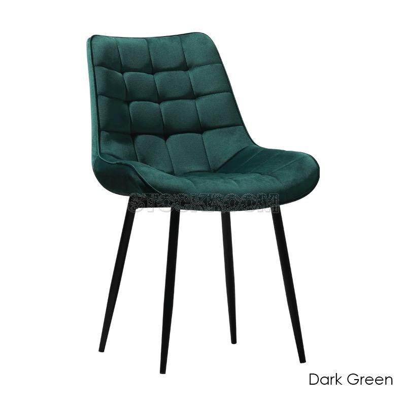 Ruta Velvet Dining Chair With Metal Legs