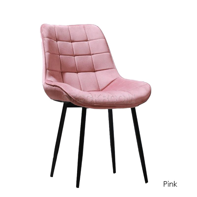 Ruta Velvet Dining Chair With Metal Legs