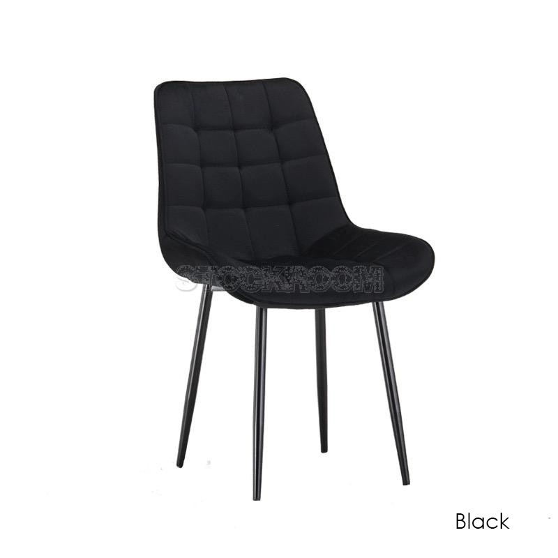 Ruta Velvet Dining Chair With Metal Legs