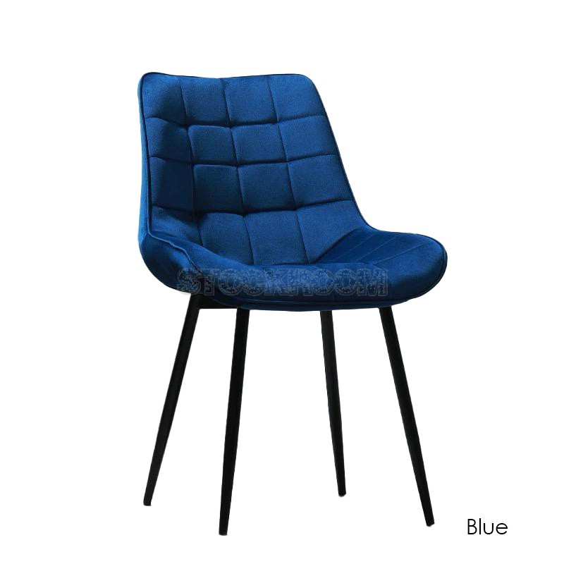 Ruta Velvet Dining Chair With Metal Legs