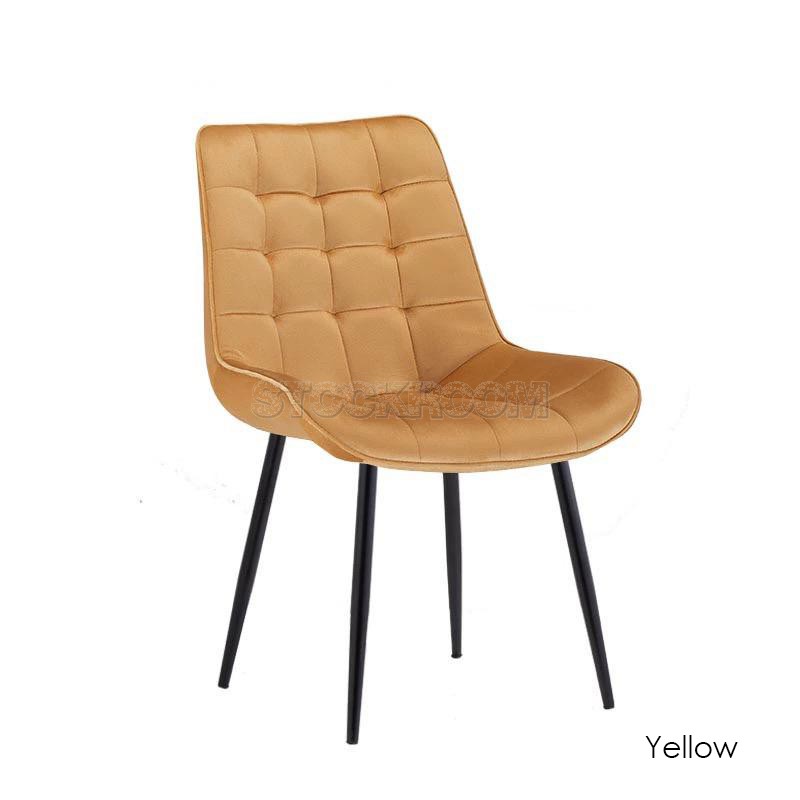 Ruta Velvet Dining Chair With Metal Legs