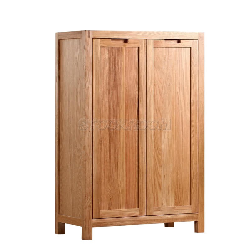 Safonol Solid Oak Wood Shoe Rack/ Storage Cabinet