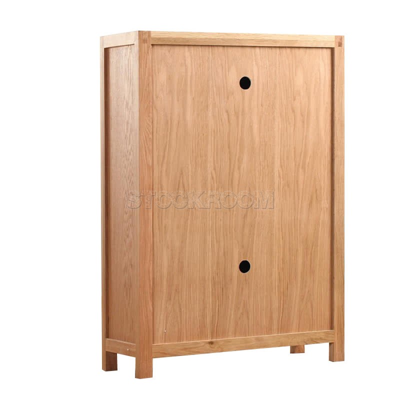 Safonol Solid Oak Wood Shoe Rack/ Storage Cabinet