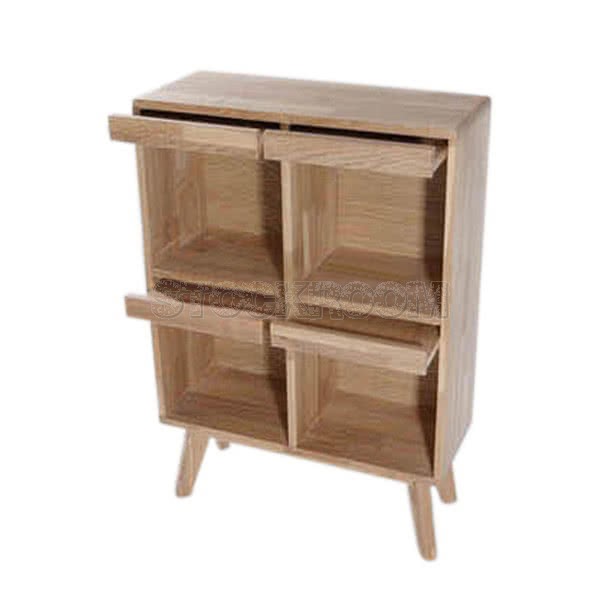 Sandra Solid Oak Wood Bookcase