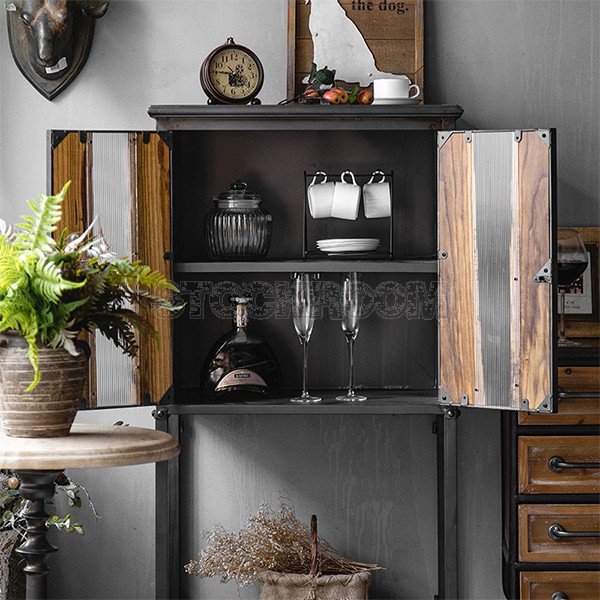 Sangrur Vintage Rustic Industrial Style Bookshelf / Cabinet / Sideboard by Stockroom