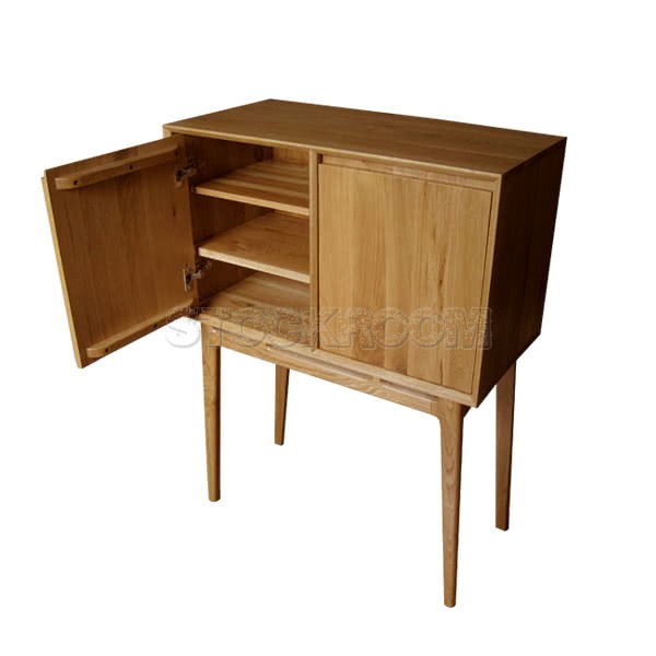 Sankara Solid Oak Wood Side Cabinet