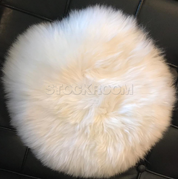 Sheepskin Round Chair Seat Pad