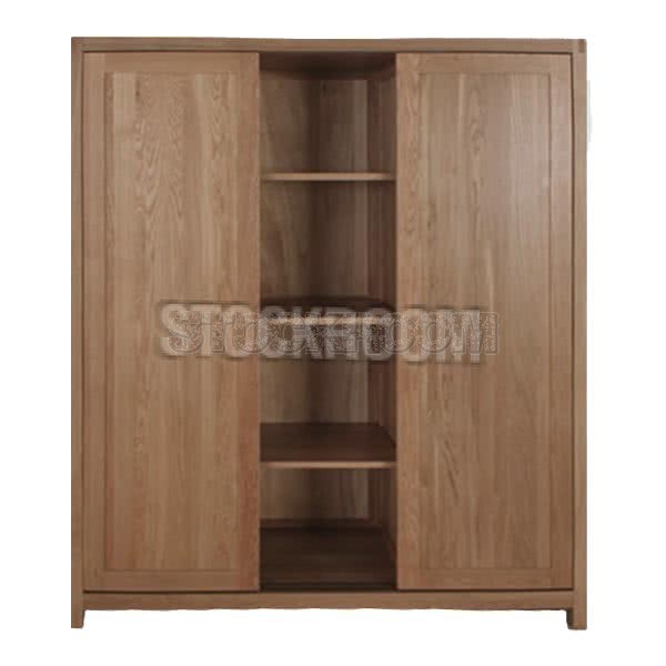 Marca Solid Oak Sliding Door Wardrobe