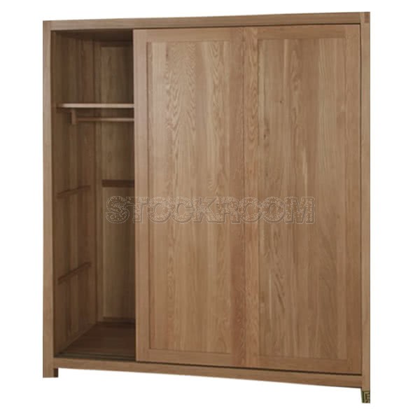 Marca Solid Oak Sliding Door Wardrobe