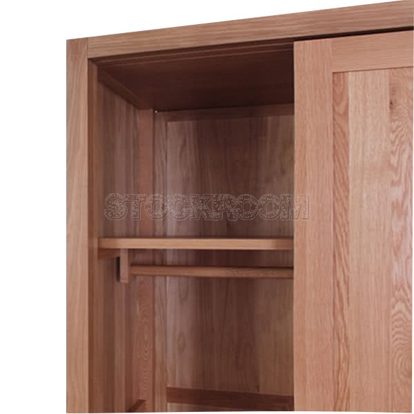 Marca Solid Oak Sliding Door Wardrobe