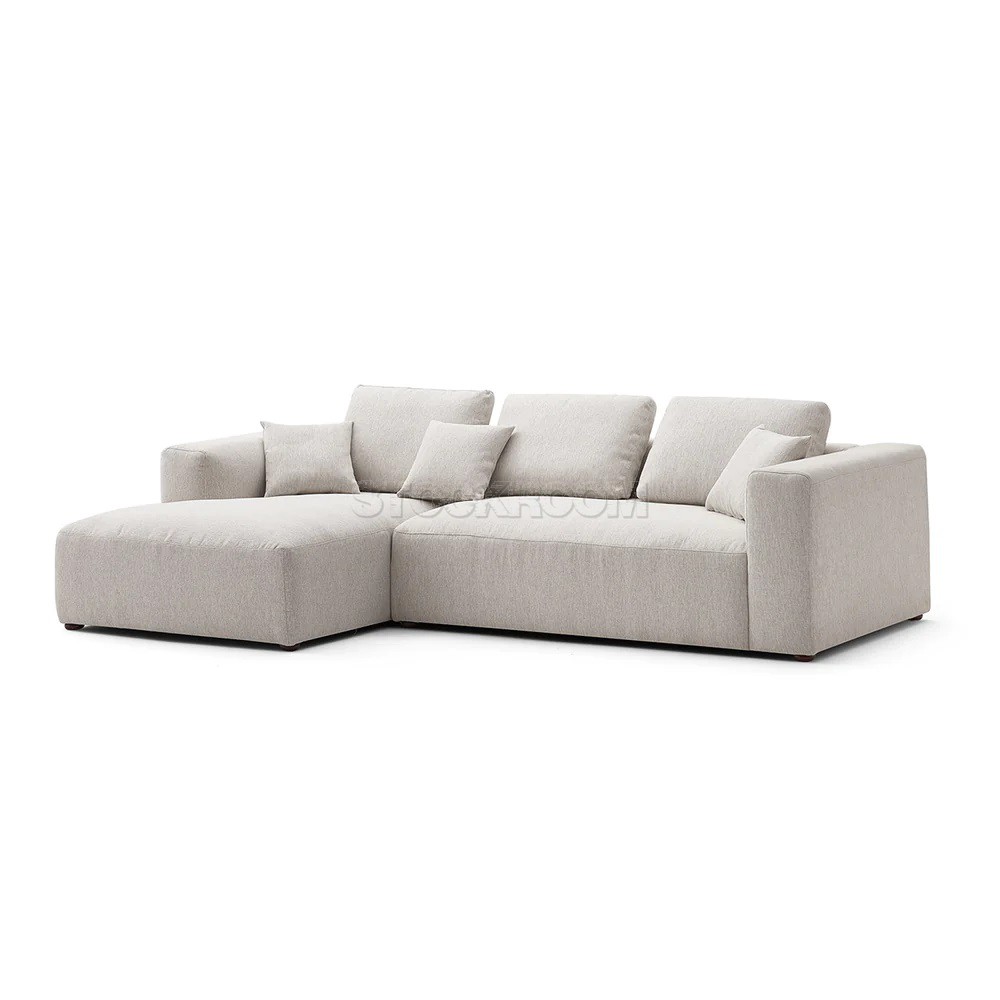 Selena Fabric Feather Down Sofa - L Shape / Sectional Sofa