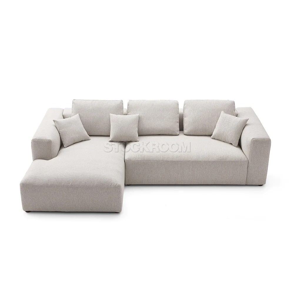 Selena Fabric Feather Down Sofa - L Shape / Sectional Sofa