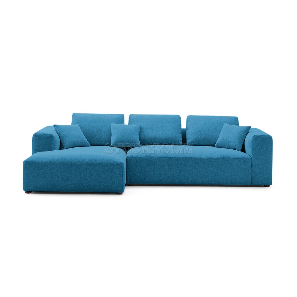 Selena Fabric Feather Down Sofa - L Shape / Sectional Sofa