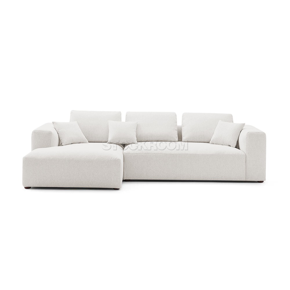 Selena Fabric Feather Down Sofa - L Shape / Sectional Sofa