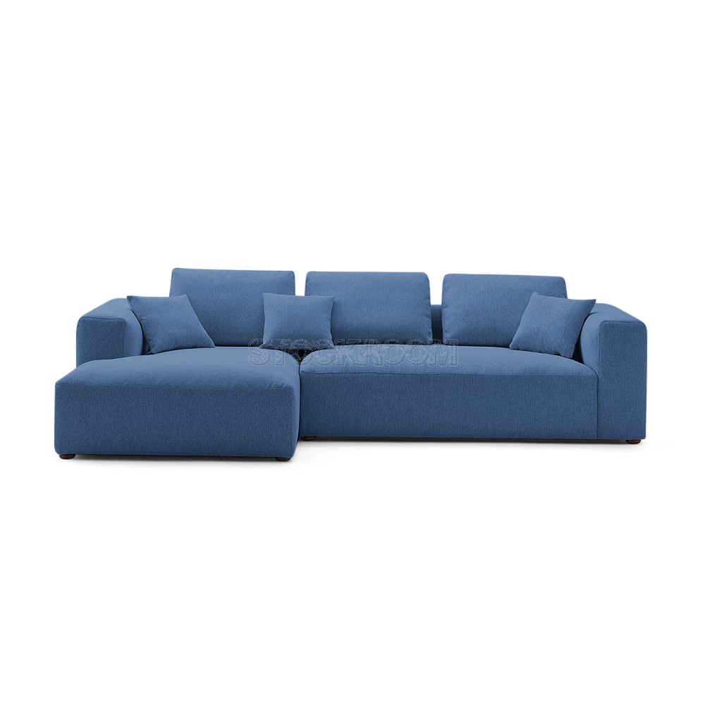 Selena Fabric Feather Down Sofa - L Shape / Sectional Sofa