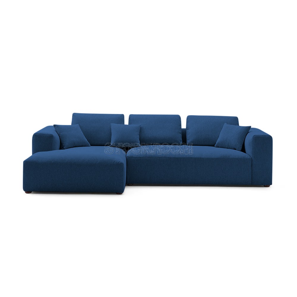 Selena Fabric Feather Down Sofa - L Shape / Sectional Sofa